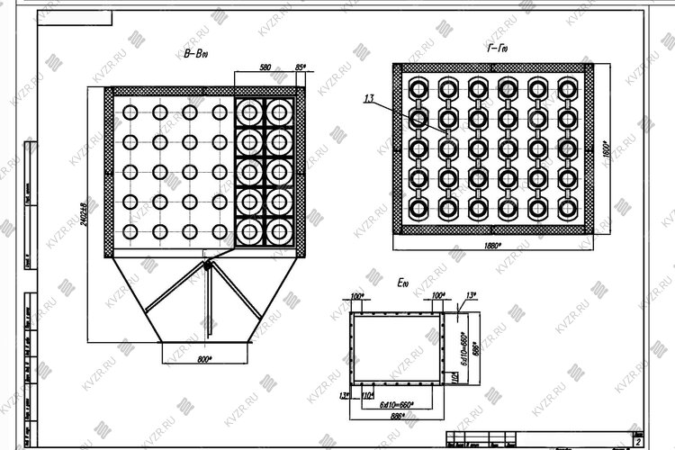 Золоуловитель БЦ-2-5х(4+2) чертеж